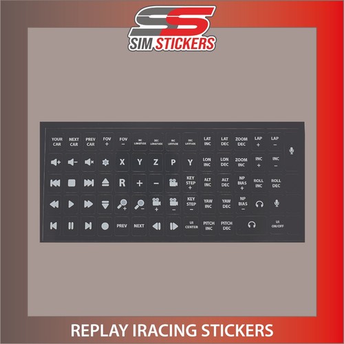 Black replay stickers for car - black,
