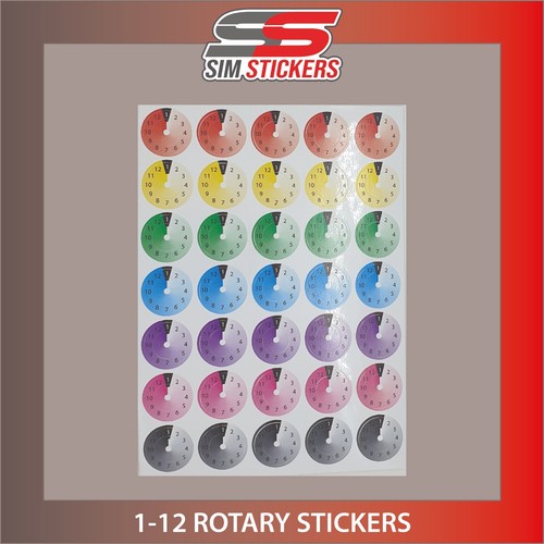 Coloured rotary stickers - rotary,