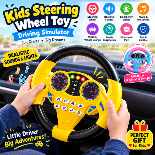 Kids steering wheel toy - wheel,